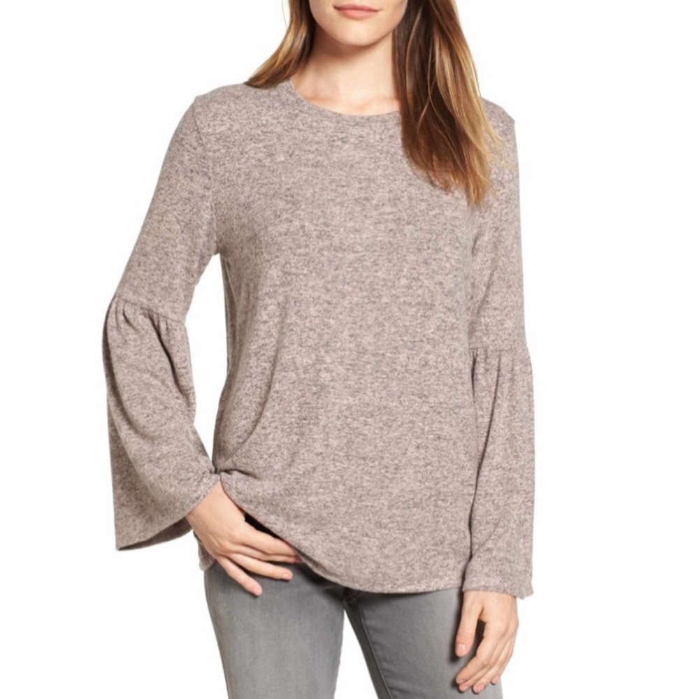 Gibson Bell Sleeve Cozy Fleece Pullover Sweater - Picture 10 of 12